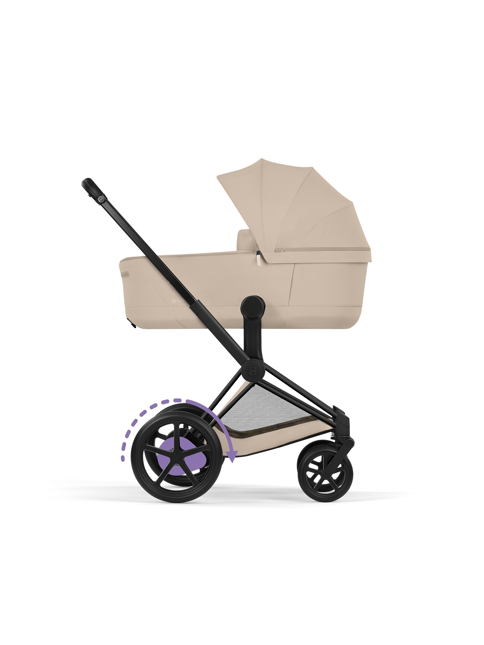 Cybex e-Priam inkl liggedel - Matt Black/Cozy Beige